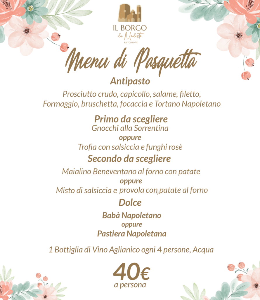 Menu Pasquetta al Borgo da Modesto